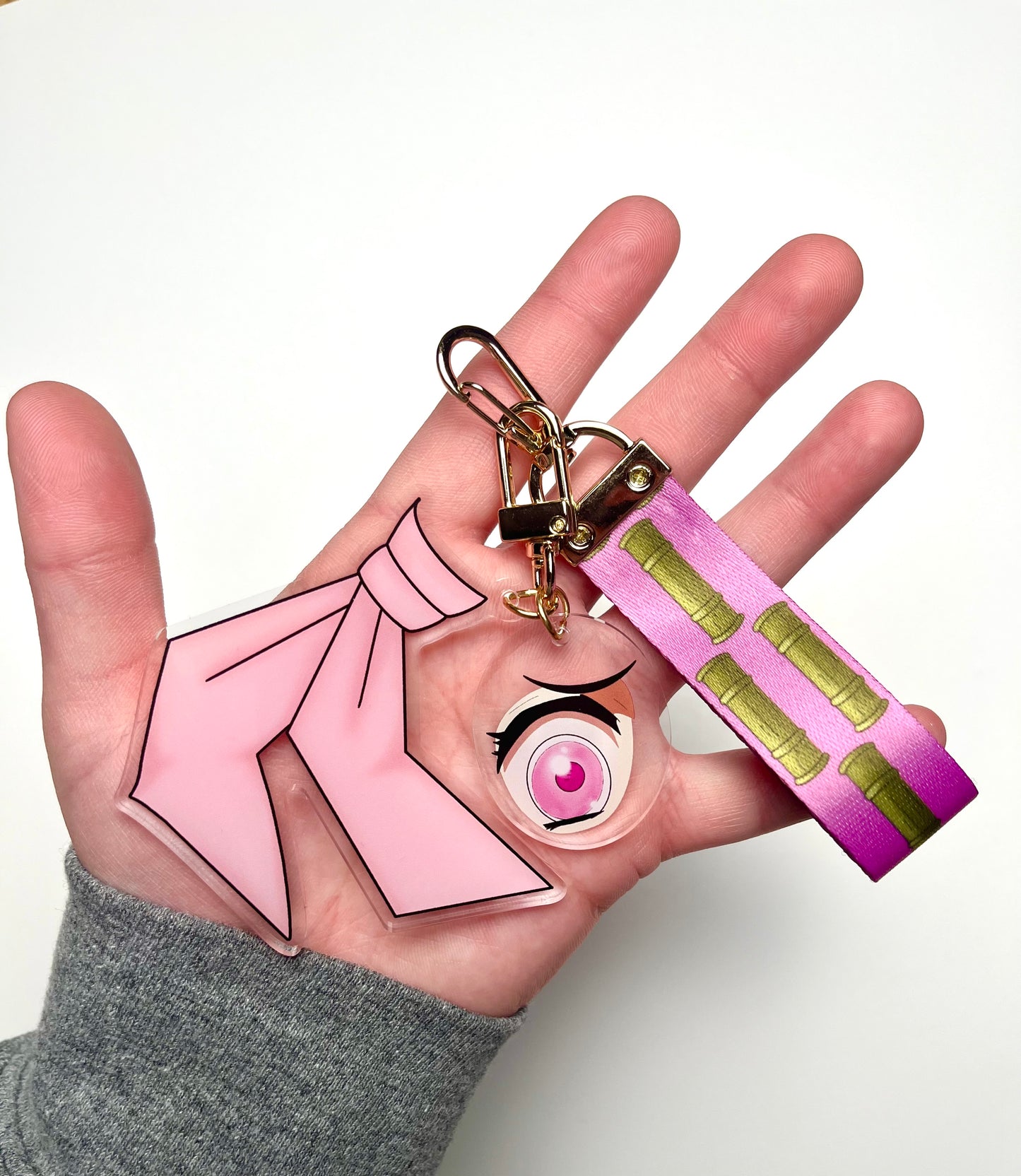 Nezuko’s Bow Keychain Lanyard